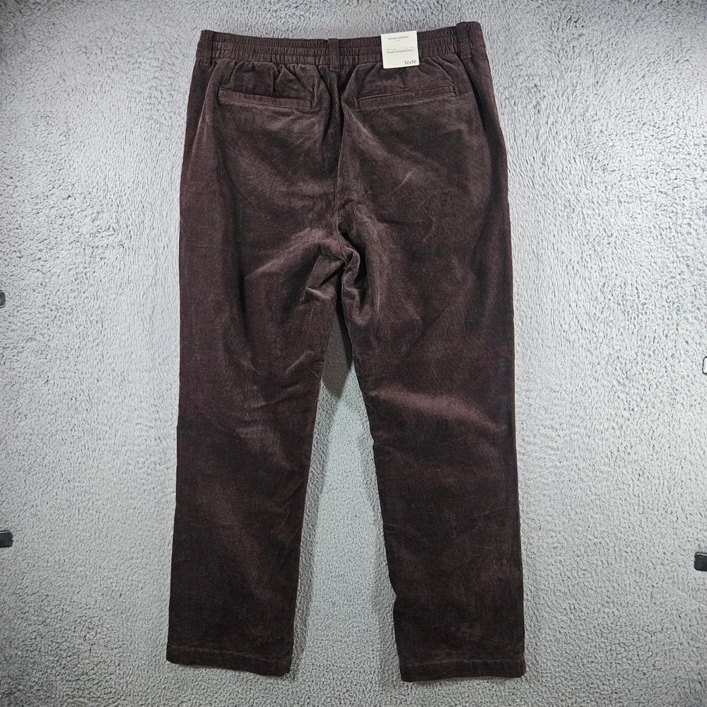 Banana Republic Mens Travel Straight Corduroy Pants Brown 32x30 NEW NWT
